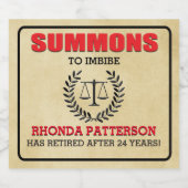 退職パーティー ビールラベル (シングルラベル)