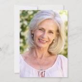 退職パーティー ブラック ホワイト ストライプ ゴールド フォト 招待状 (裏面)