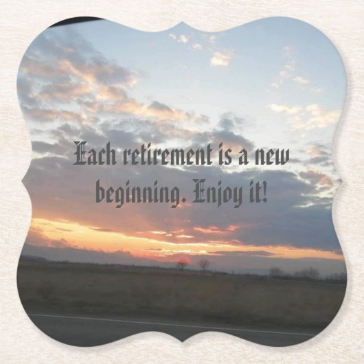 退職パーティー ペーパーコースター (正面)