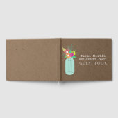 退職パーティー | メイソンジャルフラワーズクラフト紙 ゲストブック (全面)