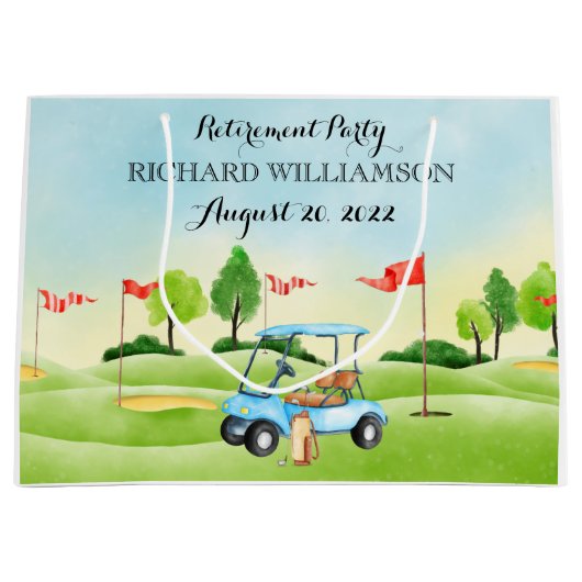 退職パーティー ラージペーパーバッグ (正面)