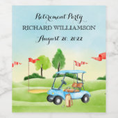 退職パーティー ワインラベル (シングルラベル)