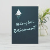 退職パーティー - 穏やかな水面の帆船 - 招待状 (スタンド正面)