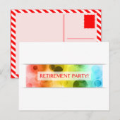 退職パーティー(虹《写真》ぼけ味) インビテーションポストカード (正面/裏面)
