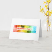 退職パーティー(虹《写真》ぼけ味) カード (黄色い花)