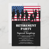 退職パーティー | 軍人 旗 招待状 (正面)