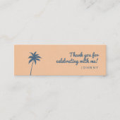 退職パーティーqrコードソーシャルメディアカード スキニー名刺 (正面)