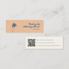 退職パーティーqrコードソーシャルメディアカード スキニー名刺
