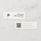 退職パーティーqrコードソーシャルメディアカード スキニー名刺 (正面/裏面)