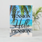 退職ビーチシーンバイバイバイテンションパーティー 招待状 (スタンド正面)