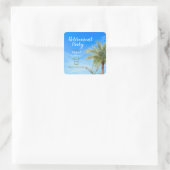 退職ビーチテーマパーティーフレンドフードおもしろい スクエアシール (バッグ)