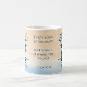 退職ビーチハンモック コーヒーマグカップ (中央)