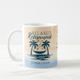 退職ビーチハンモック コーヒーマグカップ
