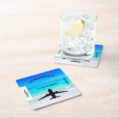 退職ビーチ搭乗券の宛先   スクエアペーパーコースター (インサイチュ)