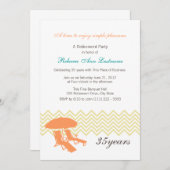 退職ビーチ椅子と傘 招待状 (正面/裏面)