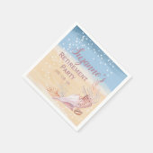 退職ビーチ沿岸パーティー スタンダードカクテルナプキン (角)