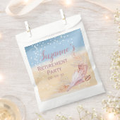 退職ビーチ沿岸パーティー フェイバーバッグ (クリップ留めされた状態)