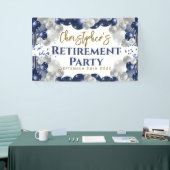 退職ブルーバルーンパーティー歓迎 横断幕 (トレードショー)