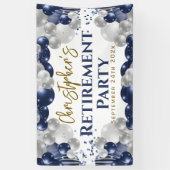 退職ブルーバルーンパーティー歓迎 横断幕 (縦)