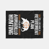 退職プラおもしろいンアルマディロポッサム狩りHun フリースブランケット (正面(横))