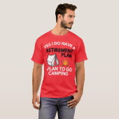 退職プランがあるキャンプギフト Tシャツ (正面フル)