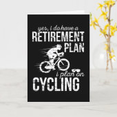 退職プランサイクリング自転車 カード (黄色い花)