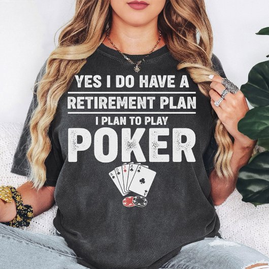 退職プランポーカーカード 楽しいフレーズ ギフト Tシャツ