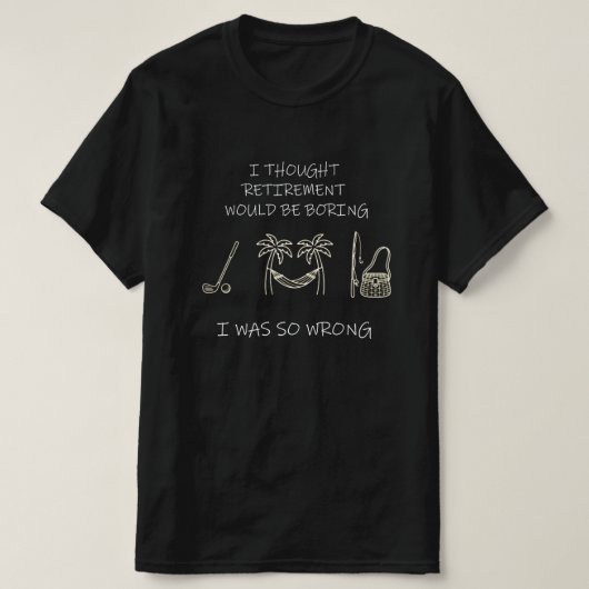退職プラン ゴルフハンモック釣り - 面白いギフト Tシャツ (デザイン正面)
