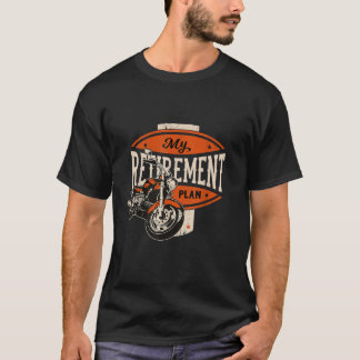 退職プラン バイカー ギフト オートバイ ライダー Tシャツ
