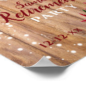 退職ポイン素朴セチアフローラパーティー歓迎 ポスター (角)