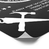 退職ポスタパーソナライズされたーマンビルダーの欠片 ポスター (角)