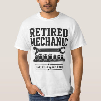 退職メカニックTシャツ — ついに最後の不具合を直した Tシャツ