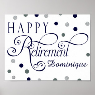 退職モダンパーティーポスター ポスター