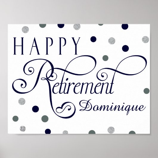 退職モダンパーティーポスター ポスター (正面)