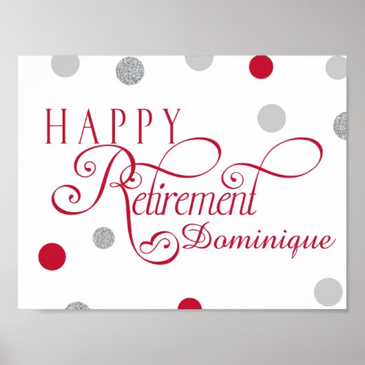 退職モダンパーティーポスター ポスター (正面)