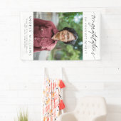 退職モダン写真おめでとう 横断幕 (インサイチュ)