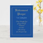 退職ユニーク祈りの言葉カスタムカード カード (黄色い花)