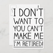 退職ユーモアのある引用文 ポストカード (正面/裏面)