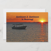 退職予告魚釣りボート定日 案内状 (正面)