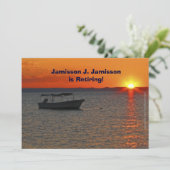 退職予告魚釣りボート定日 案内状 (スタンド正面)