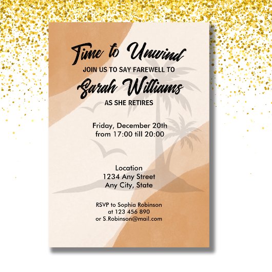 退職会社送別パーティの招待状 招待状