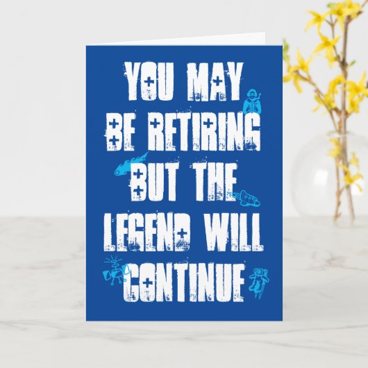 退職伝説パーソナライズされたがワークカードを継続 カード (黄色い花)