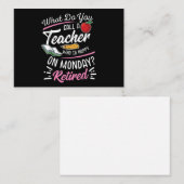 退職先生退職した先生が月曜にハッピー ノートカード (正面/裏面)