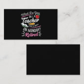 退職先生退職した先生が月曜にハッピー 名刺 (正面/裏面)