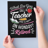 退職先生退職した先生ハッピーオン月曜日 チラシ (手)