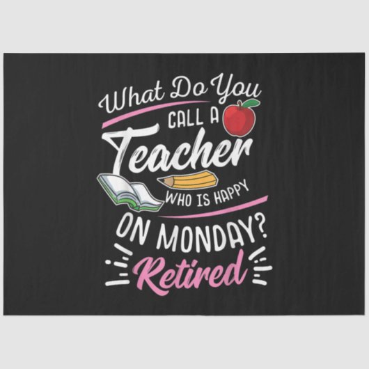 退職先生退職した先生ハッピーオン月曜日 薄葉紙 (正面)