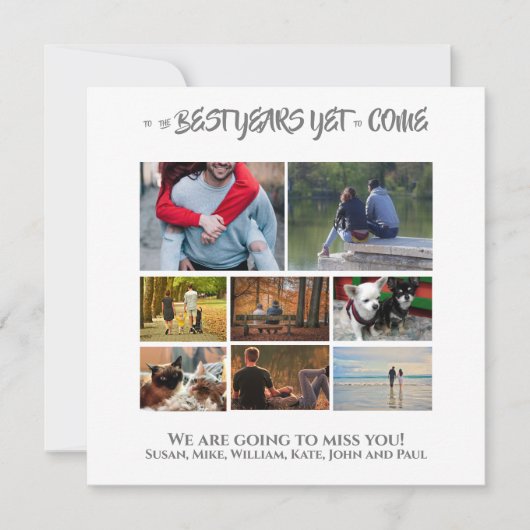 退職写真コラージュ事業別カスタム別 (正面)