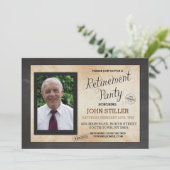 退職写真チョークラスティックパーティー招待状 招待状 (スタンド正面)