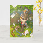 退職前日2名 カード (黄色い花)