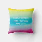 退職名おもしろいハローペンシアートョ絵を描ン クッション (裏面)